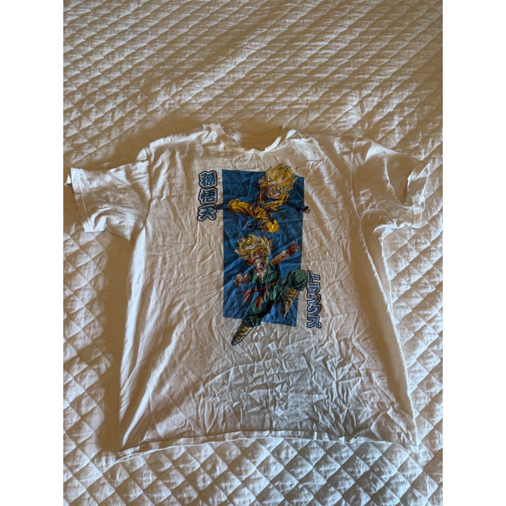 Dragon Ball Z Goten Trunks Graphic T-Shirt White Large Anime Tee Funimation